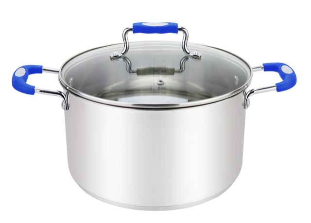 4qt SS Stockpot Urban-Blue