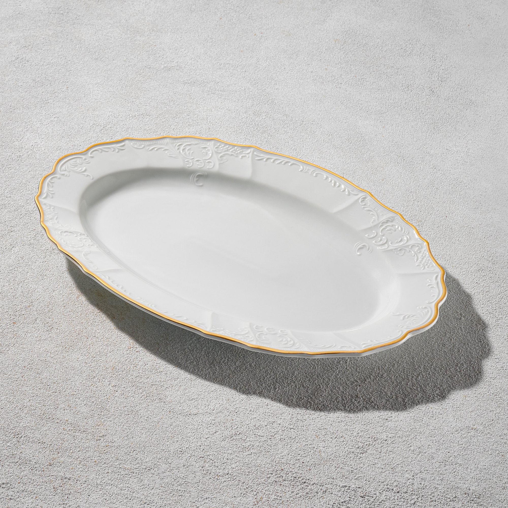 Bernadotte White/Gold Platter