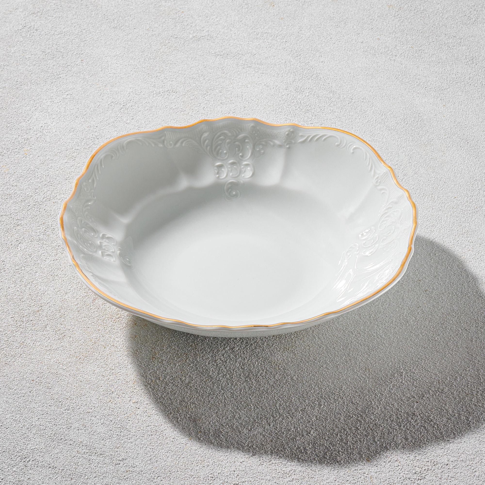 Bernadotte White/Gold SRV Bowl