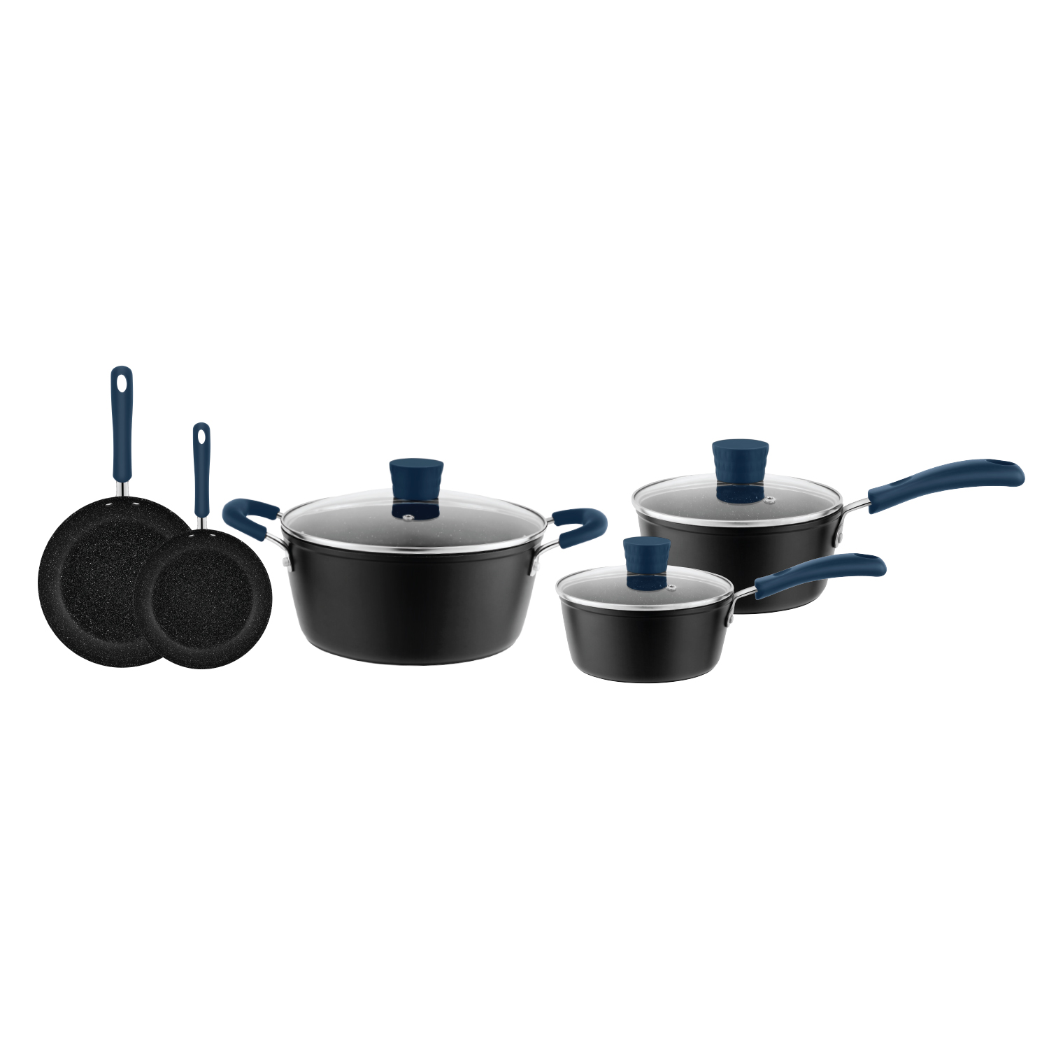 8pc. Set Non-Stick Blue Milvad