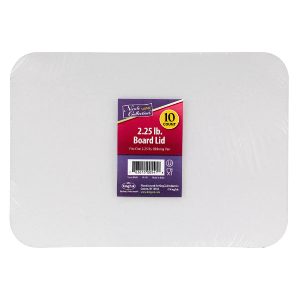 Foil Board Lid-1lb Oblong 10ct