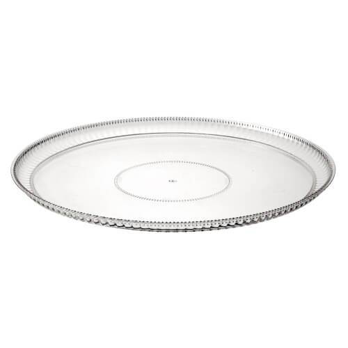 12" Round Tray Clear KZ