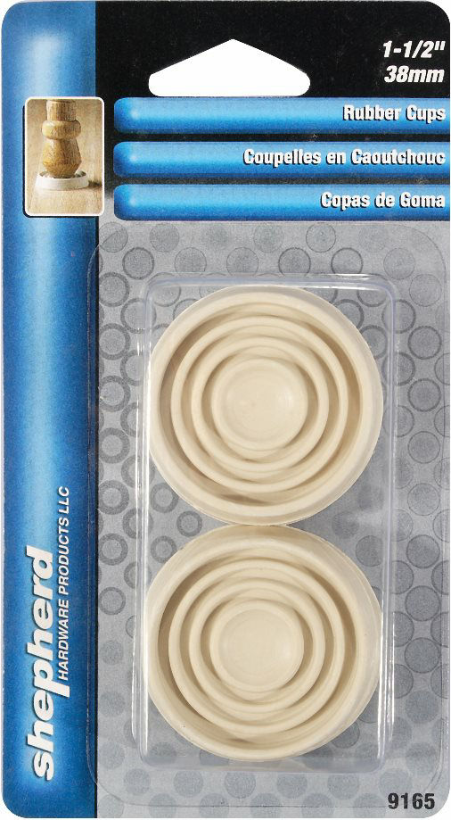 Rubber Cup 1.5" Round White