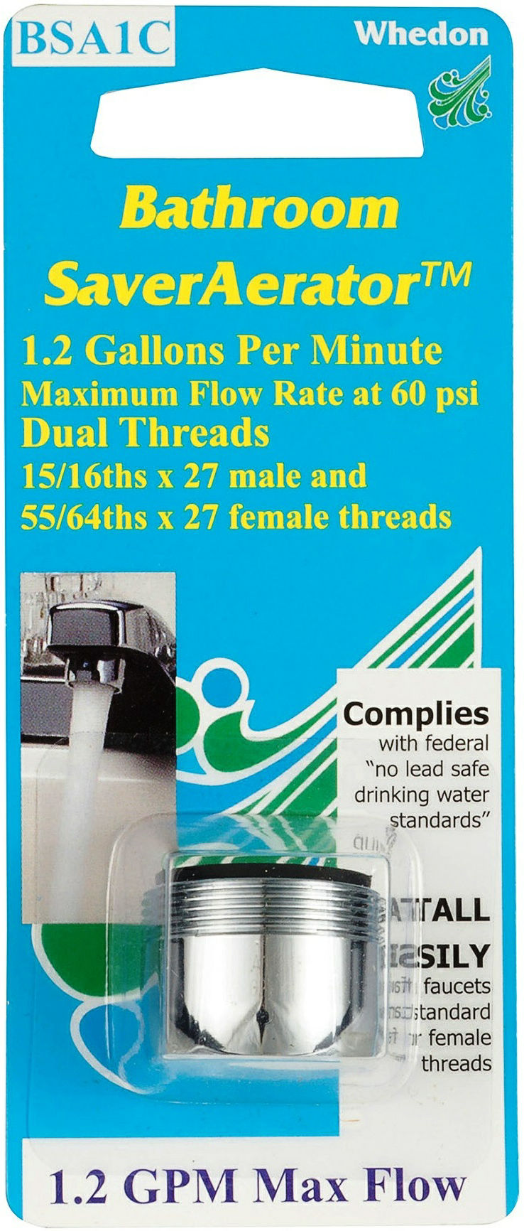 Dual Thread Aerator 1.2gpm WHE