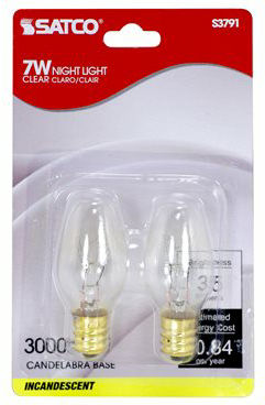 Night Light Bulbs 2pk Clear