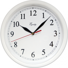 Wall Clock 10" White Equity