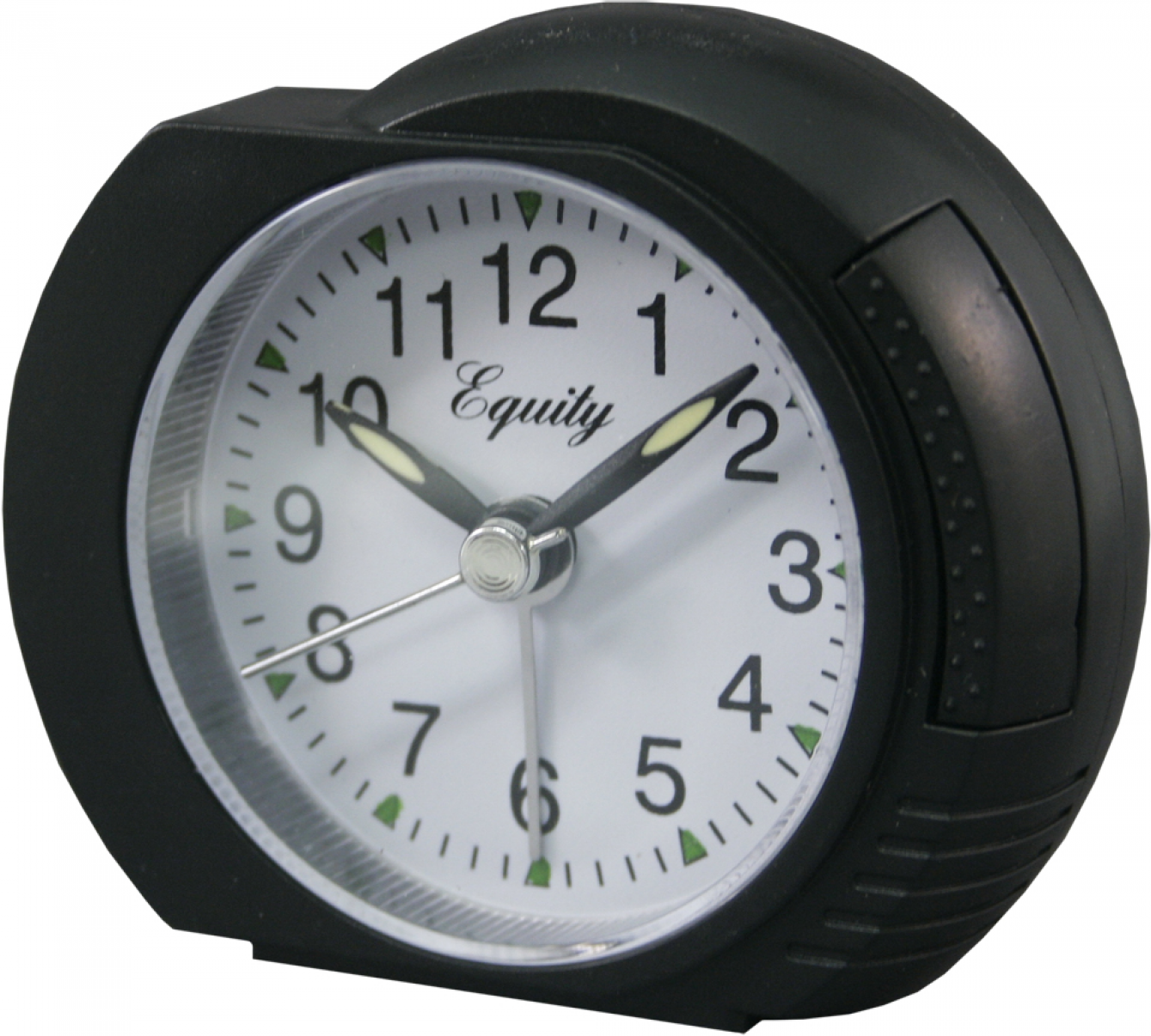 Alarm Clock Batt Dial BLK Equi