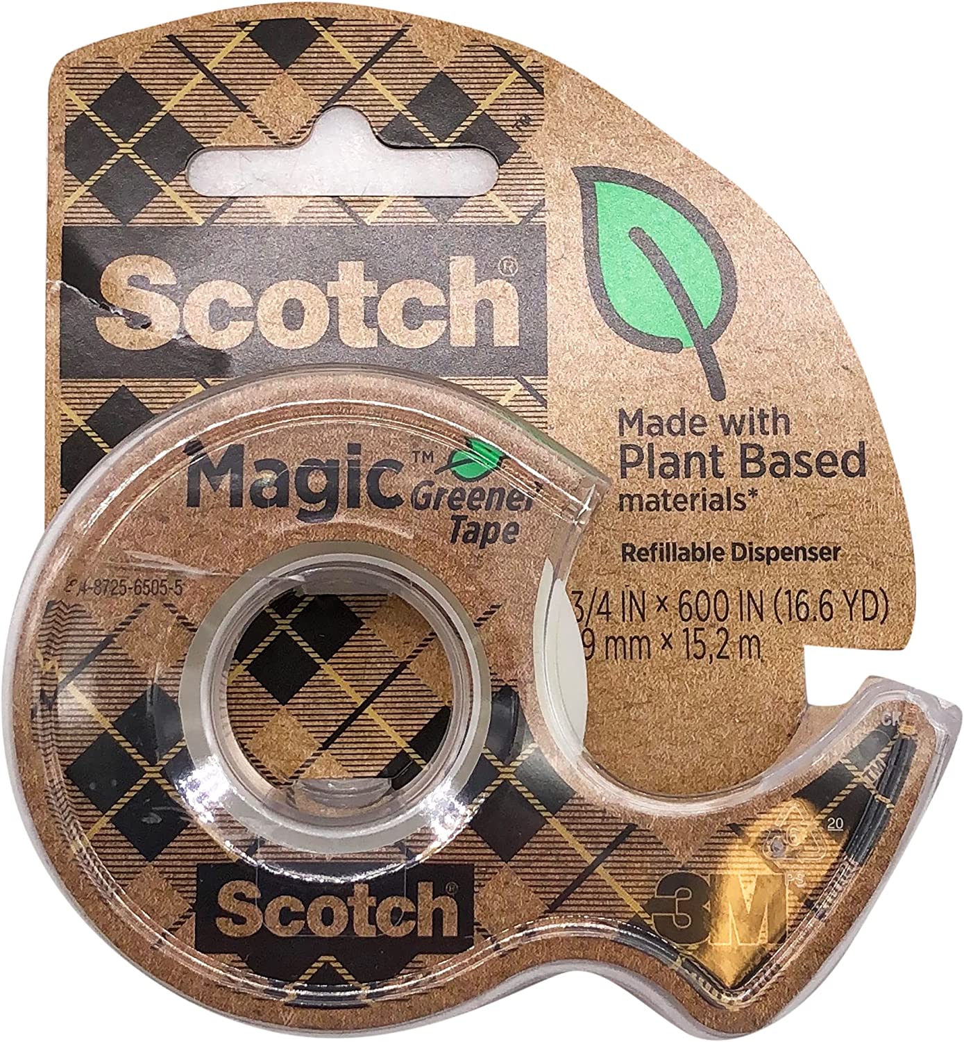 Scotch Tape 3/4"x600' 'Brown'
