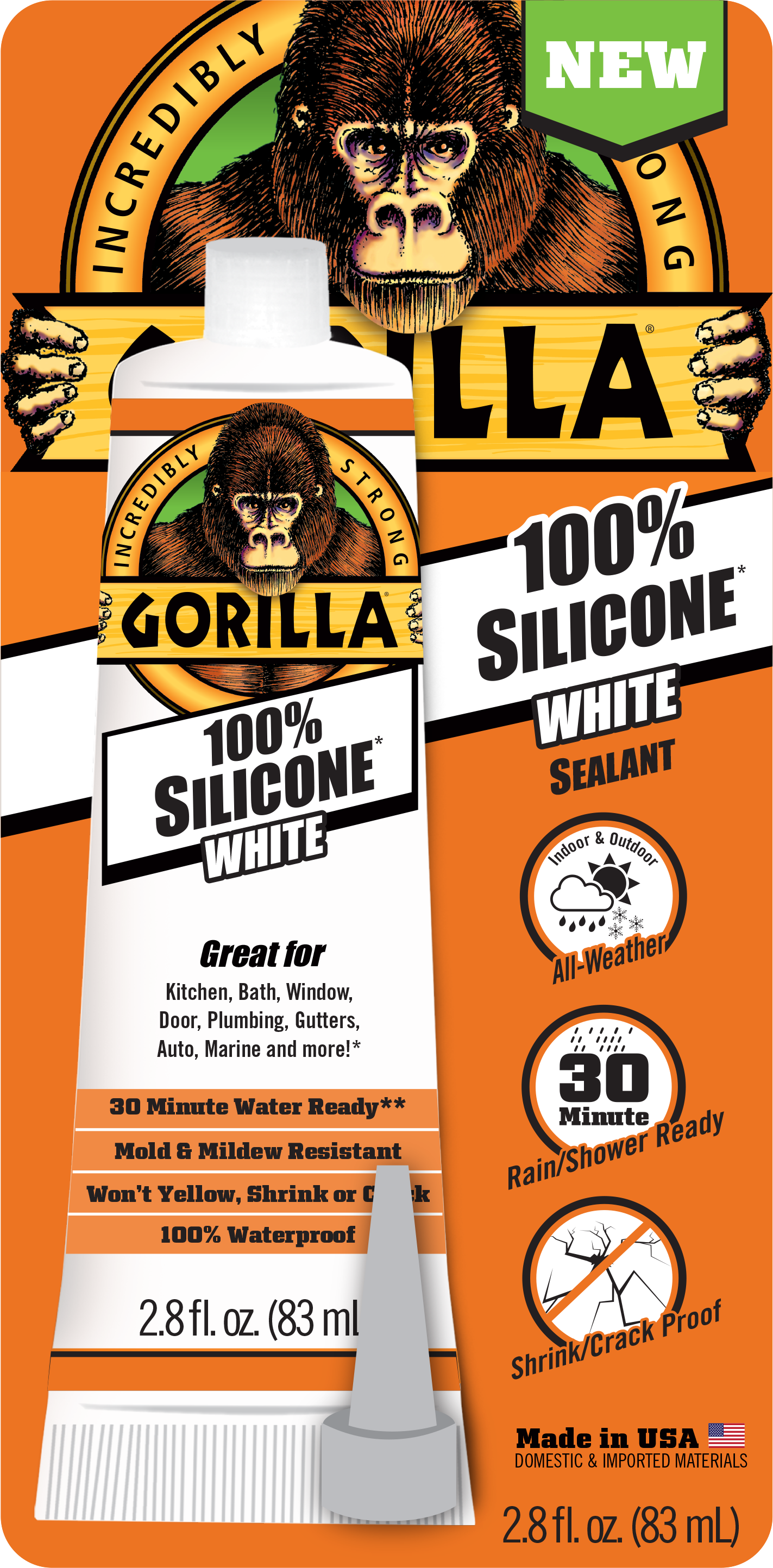 Gorilla Sealant White Silicone