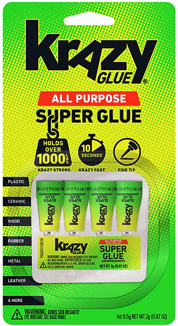 Krazy Glue Singles 4pk.