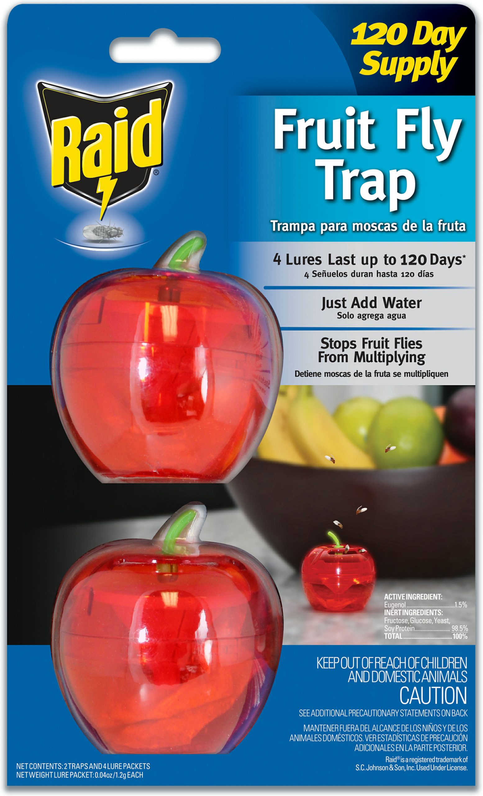Fruit Fly Trap Apple 2ct Raid