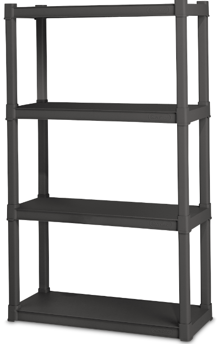 Sterilite 4 Shelf Unit Black
