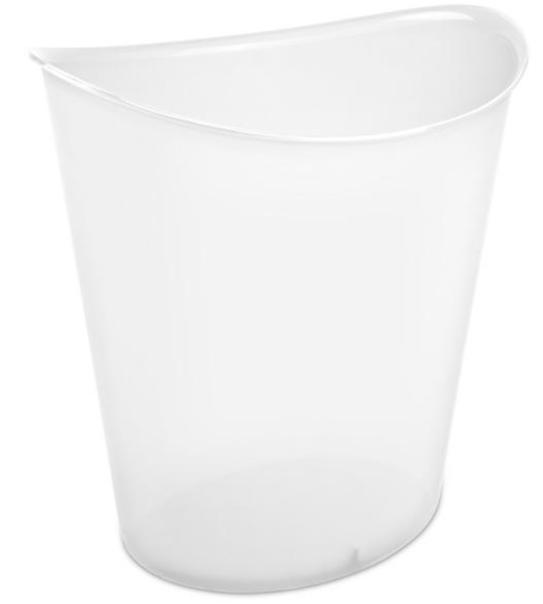 Wastebasket Vanity 3gl Ovl CLR