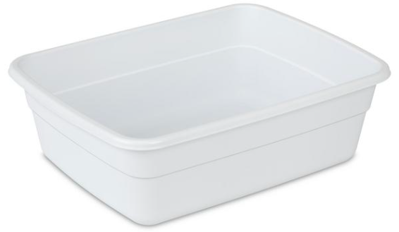 Dishpan 10qt White Sterilite