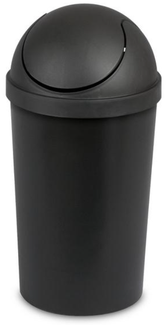 Wastebasket 4gl BLK Swingtop