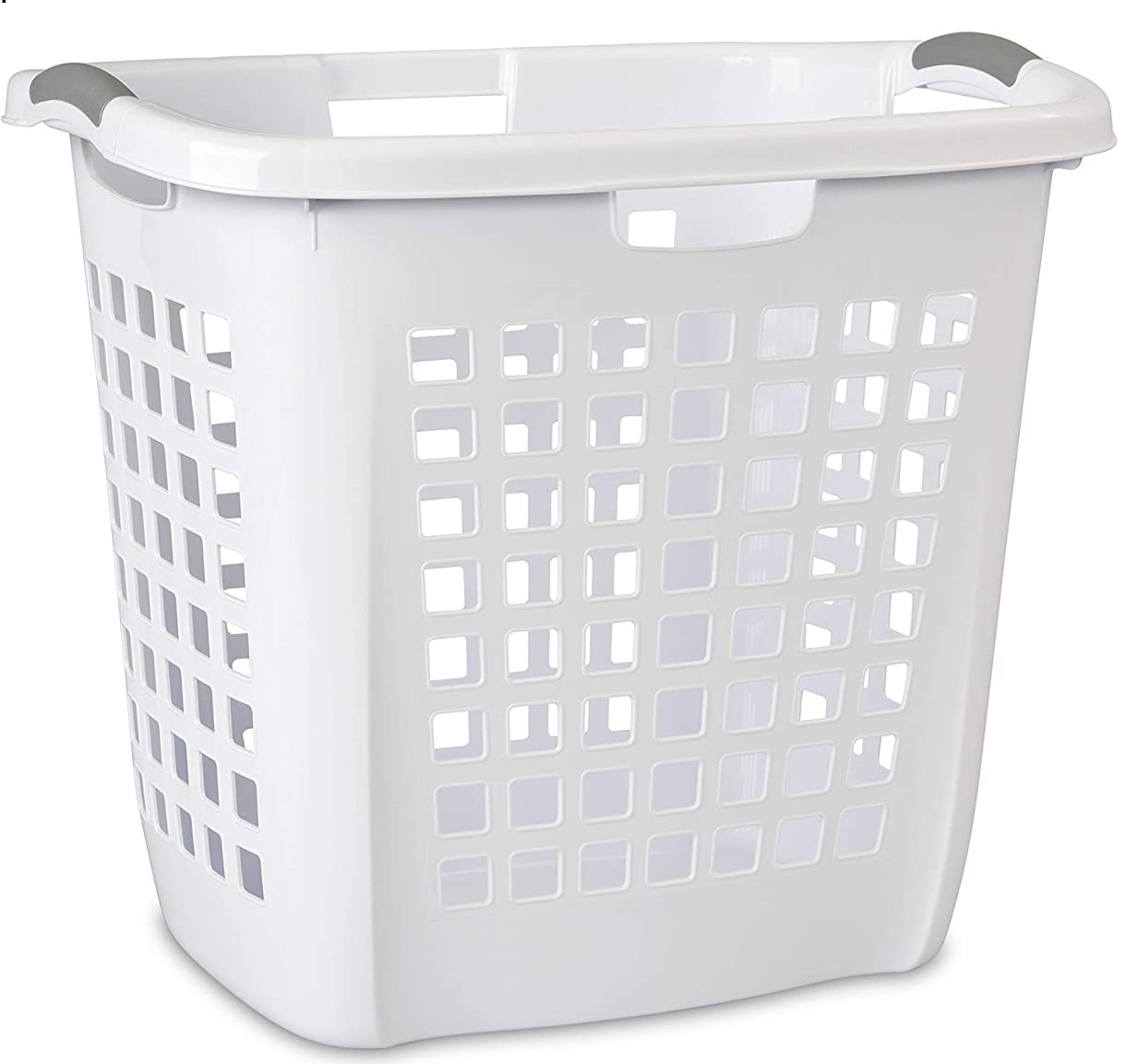 Laundry Hamper Easy Carry WHIT