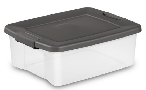 Storage Box 25qt Grey Ster