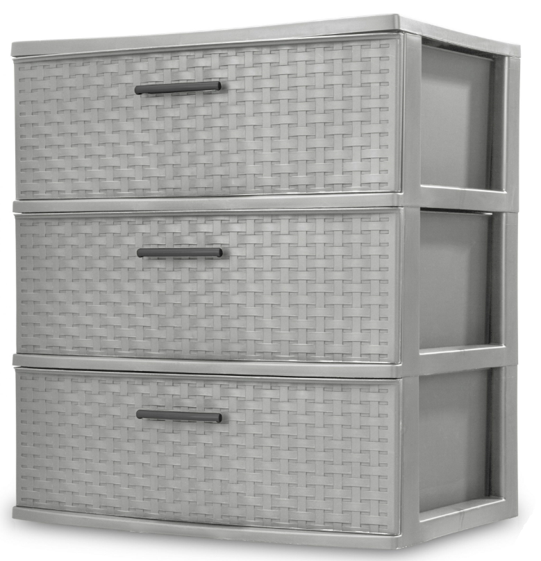 3-Drawer 22"w Weave CEMENT