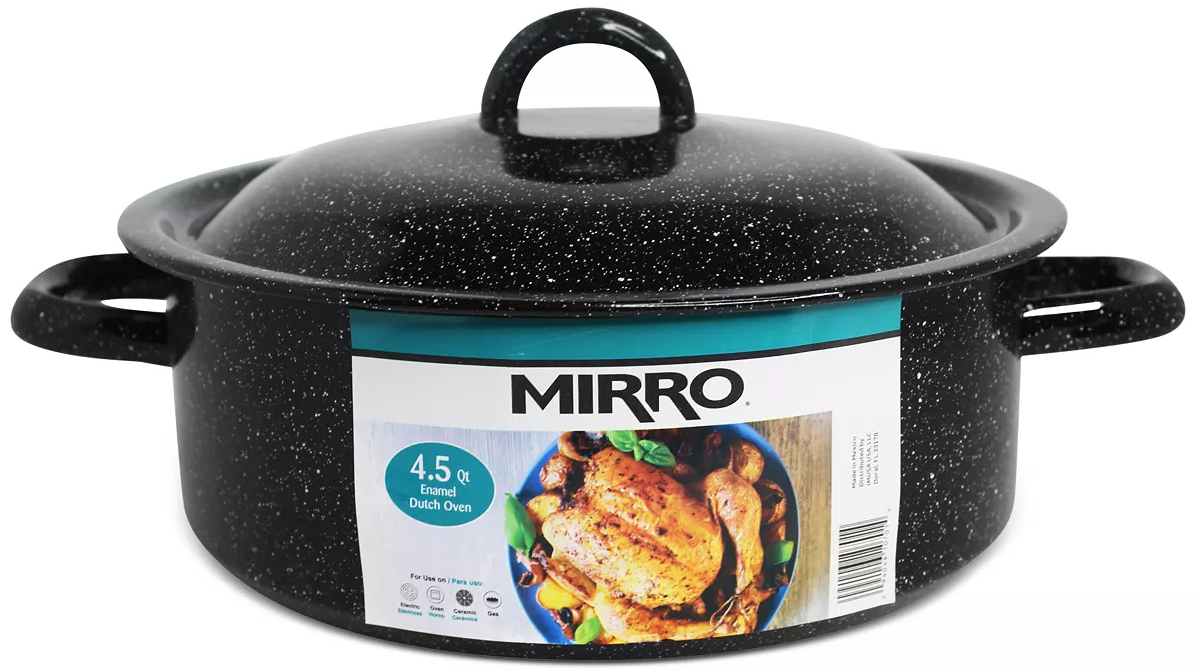 4.5qt Enamel Pot-Cover MIRRO