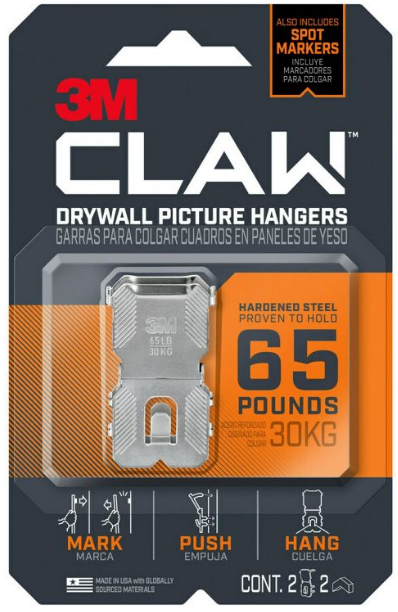 3M CLAW Picture Hanger 65lbs