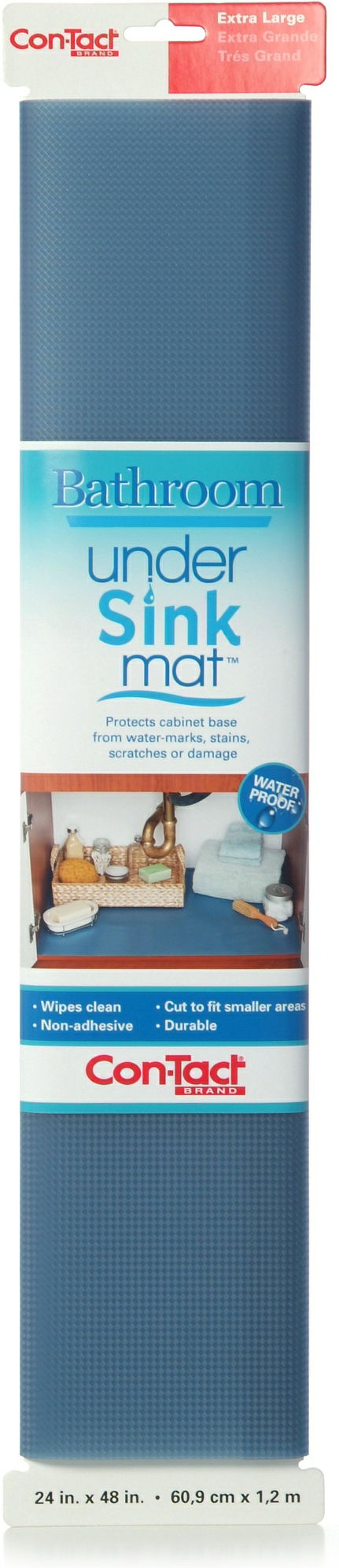 Under Sink Mat Bathroom Blue
