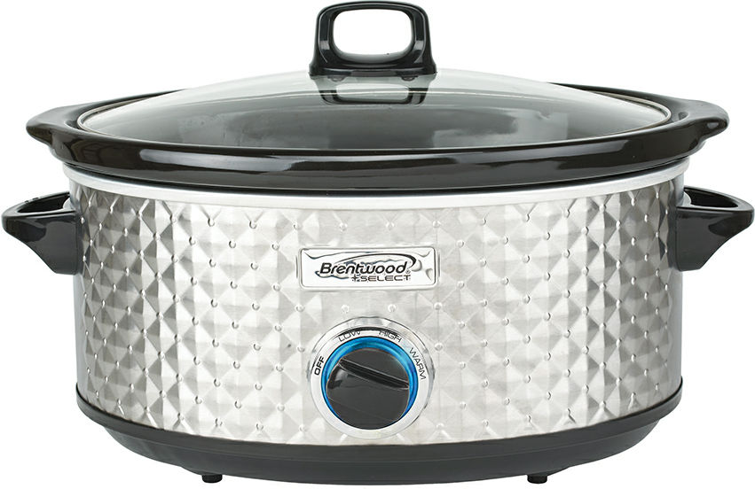 7qt Slow Cooker Silver Brentw