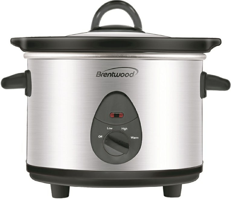 1.5qt Slow Cooker Round Stainl