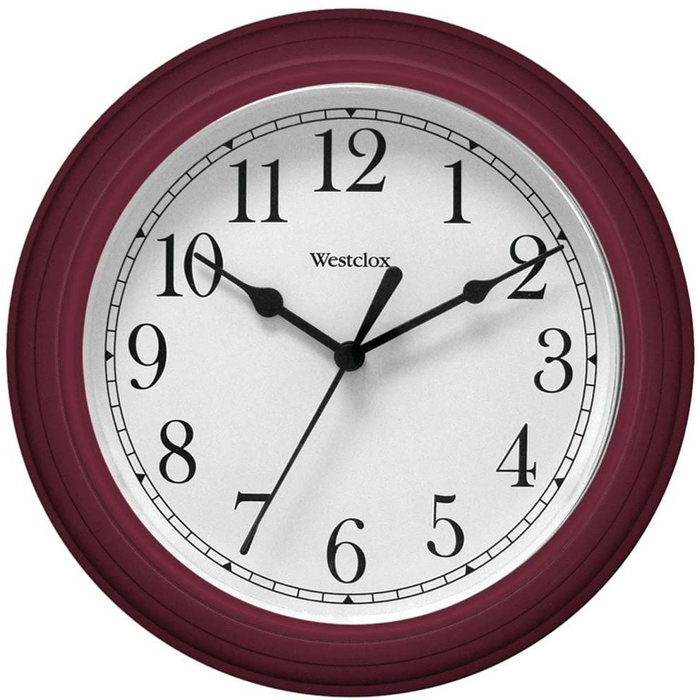 Wall Clock 8" Burgundy Simplic
