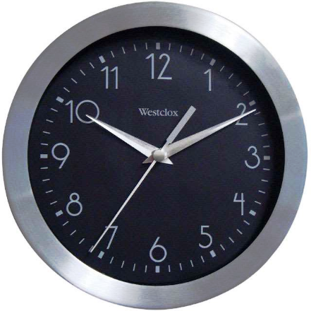 Wall Clock 9" Metal/Black