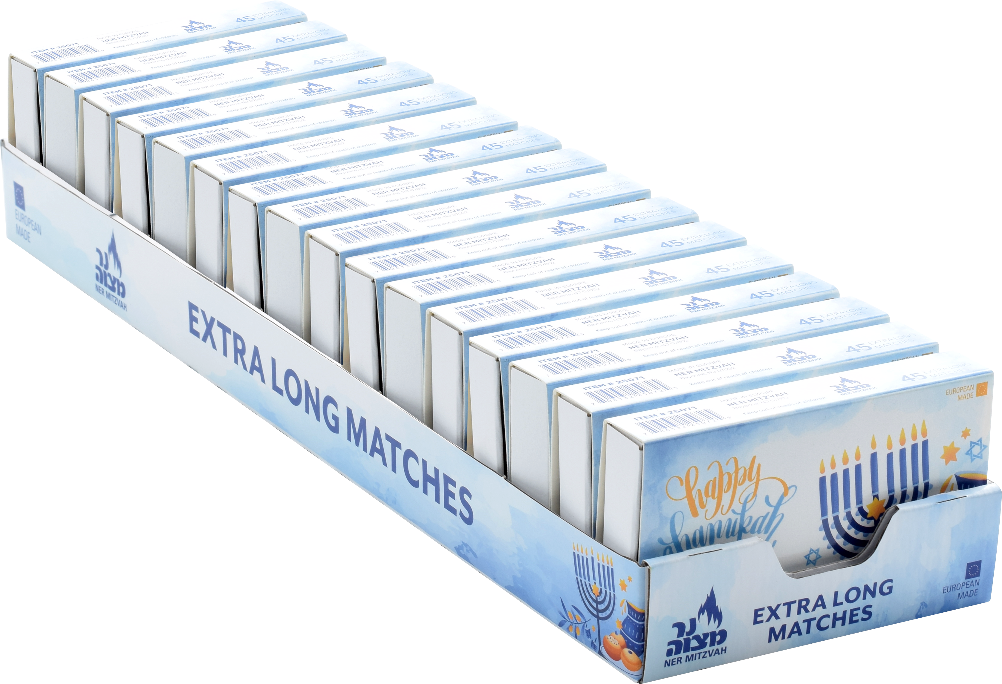 Chanukah Matches Box BLUE