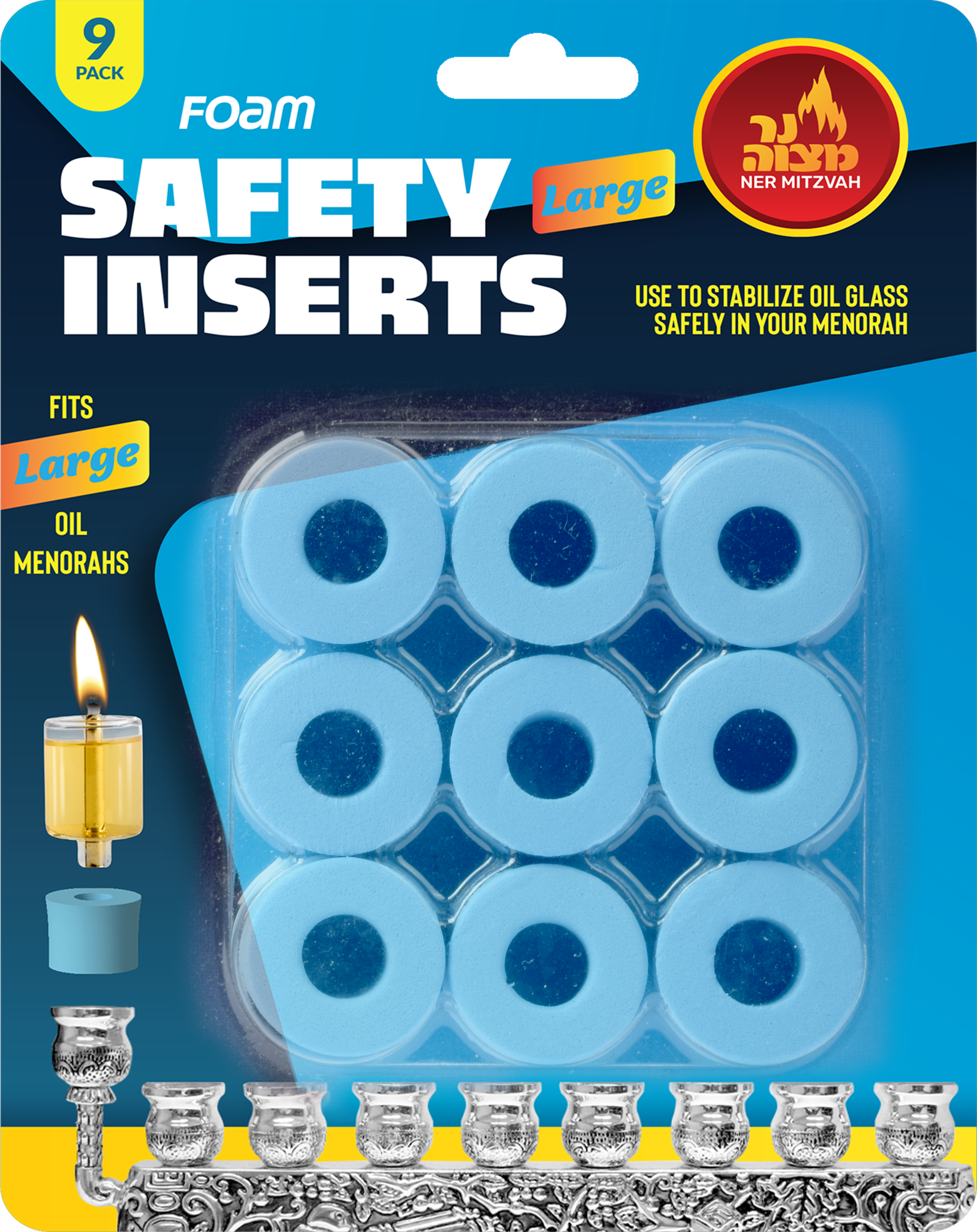 Foam Safety Inserts Large 9-pk
