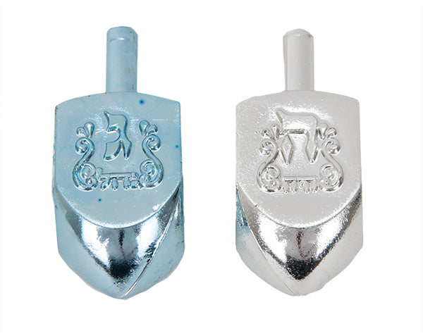 Dreidel - Medium - Blue/Silver