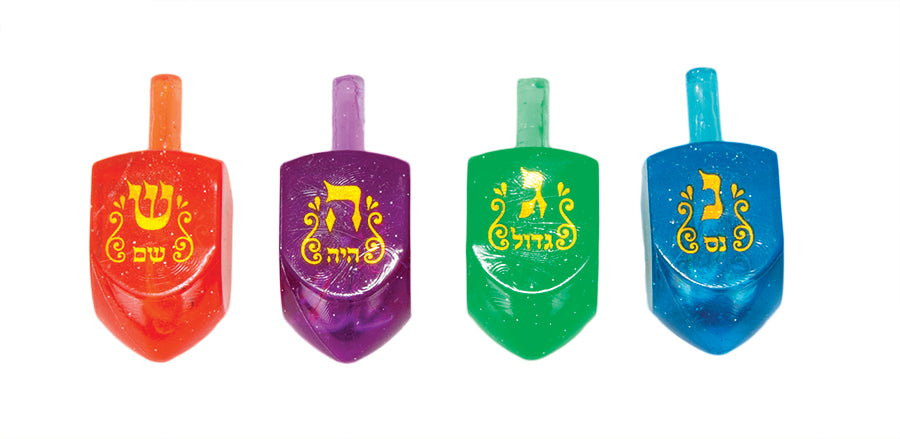 Dreidel - Medium-Clear w/Glitr