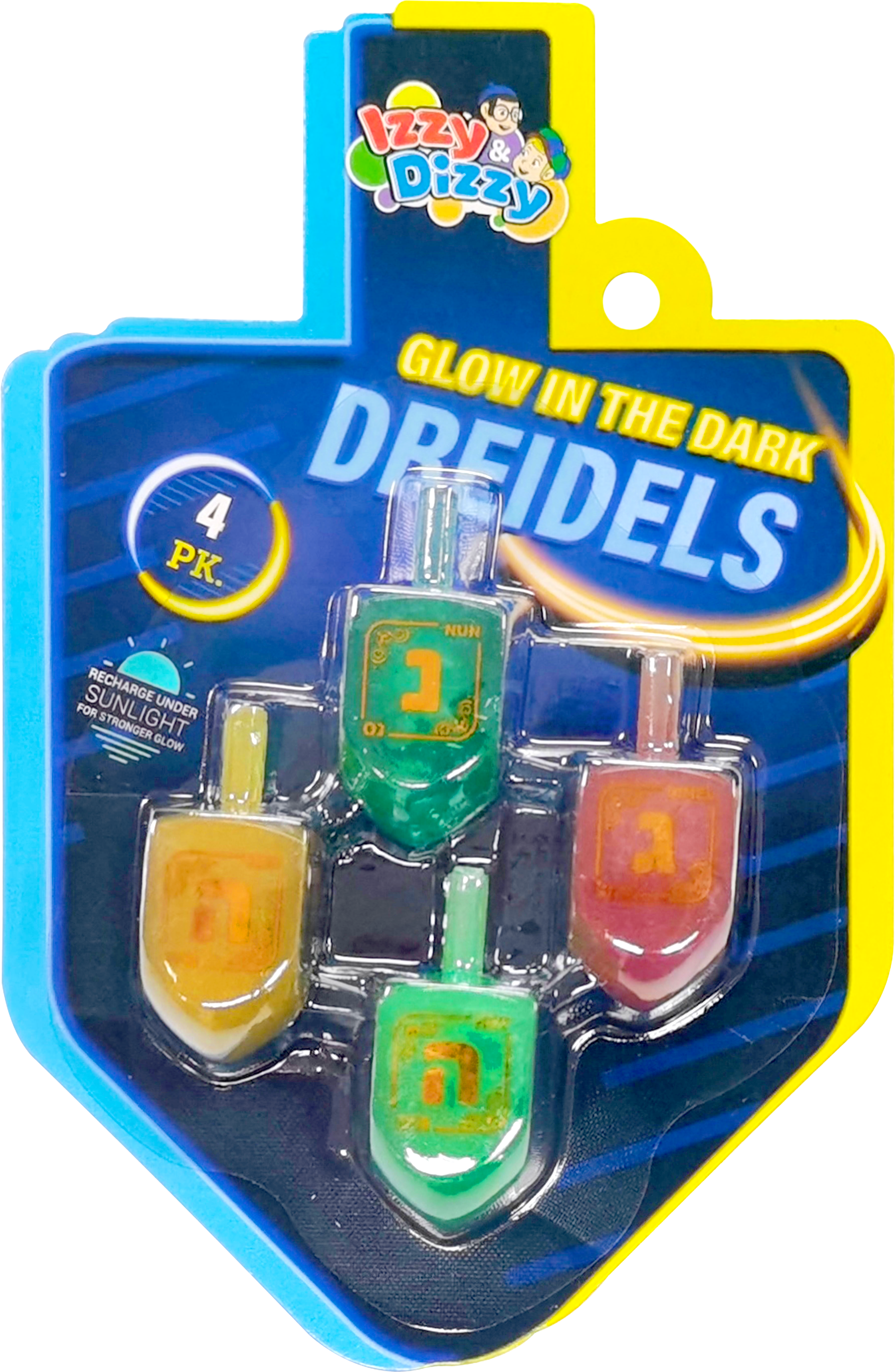 Dreidel Glow in The Dark 4pk.