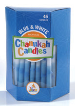 Chanukah Candle Blue/Whit 45ct