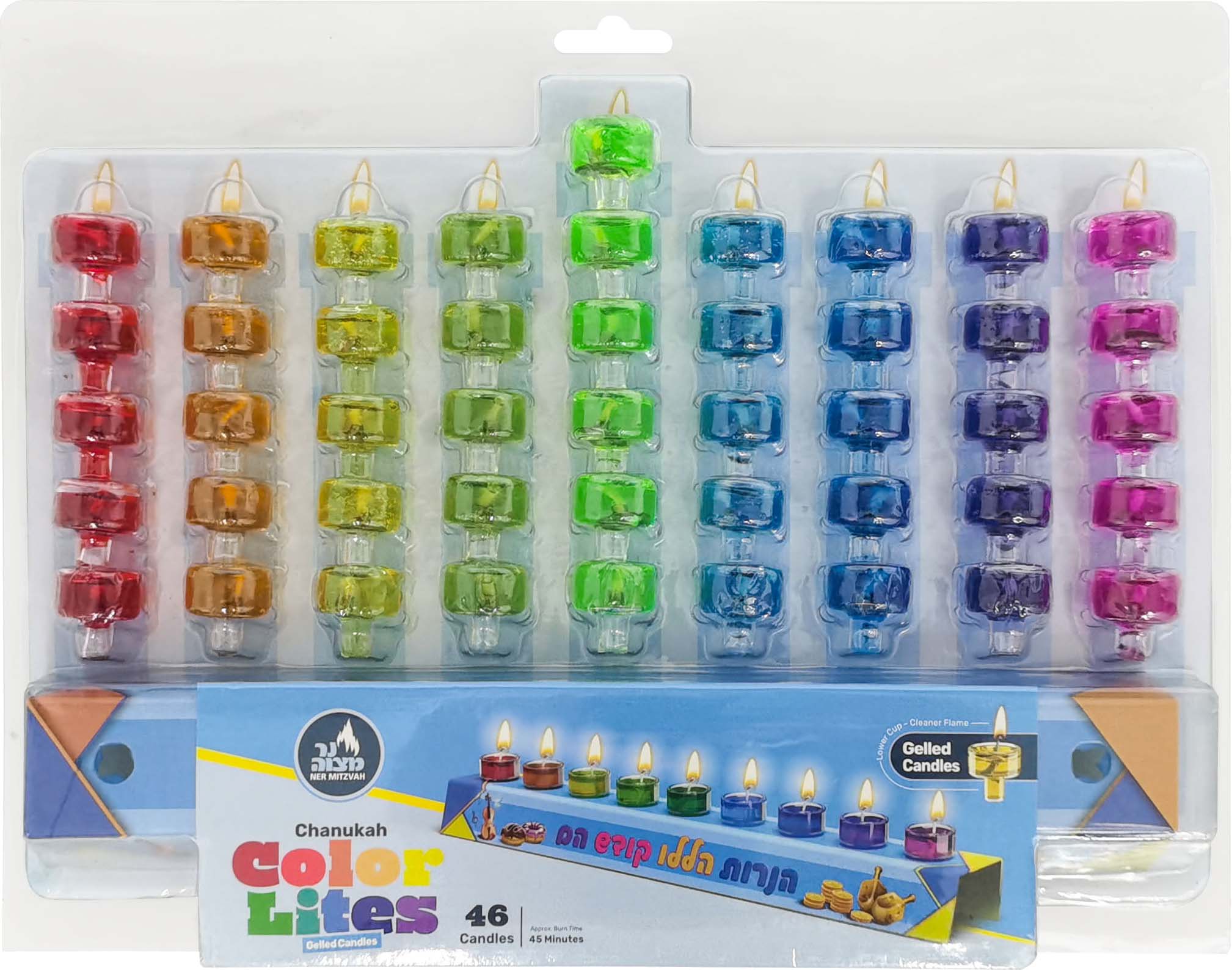 Color Lights Gelled w/Menorah