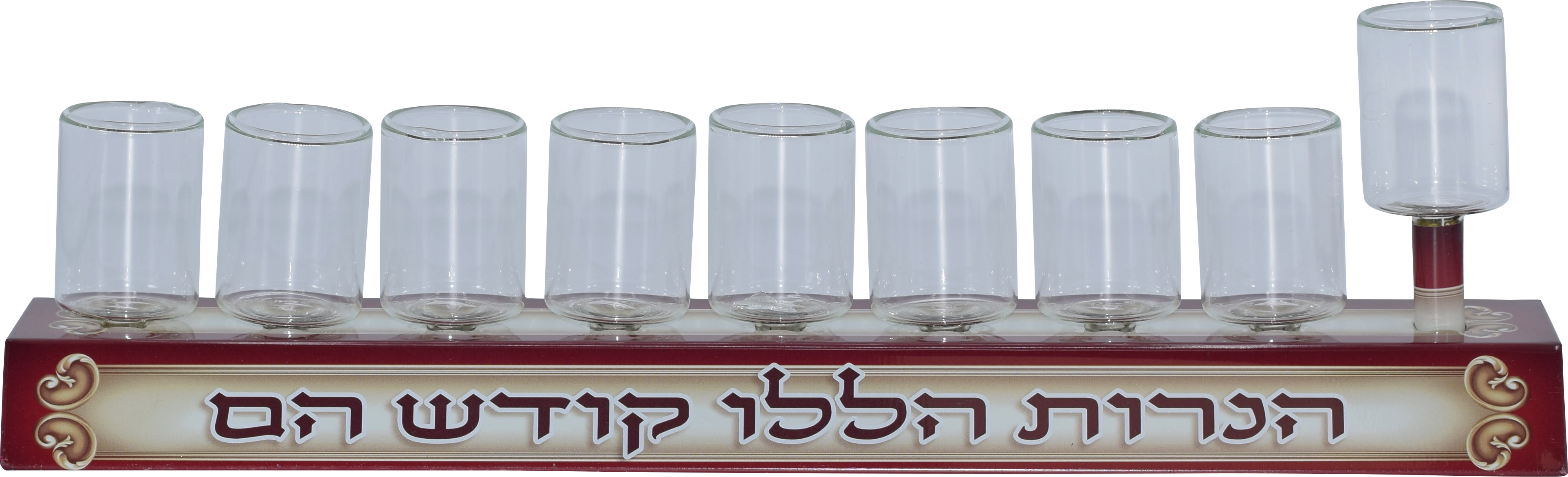 Strip Menora Painted - Glass