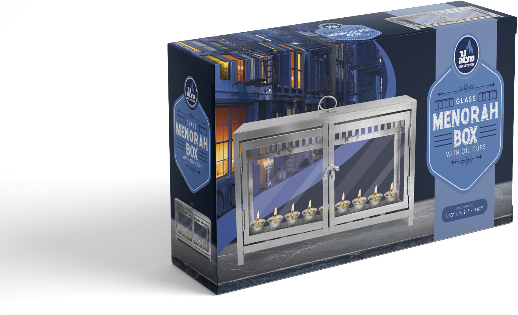 Menorah Oil Outdoor Box