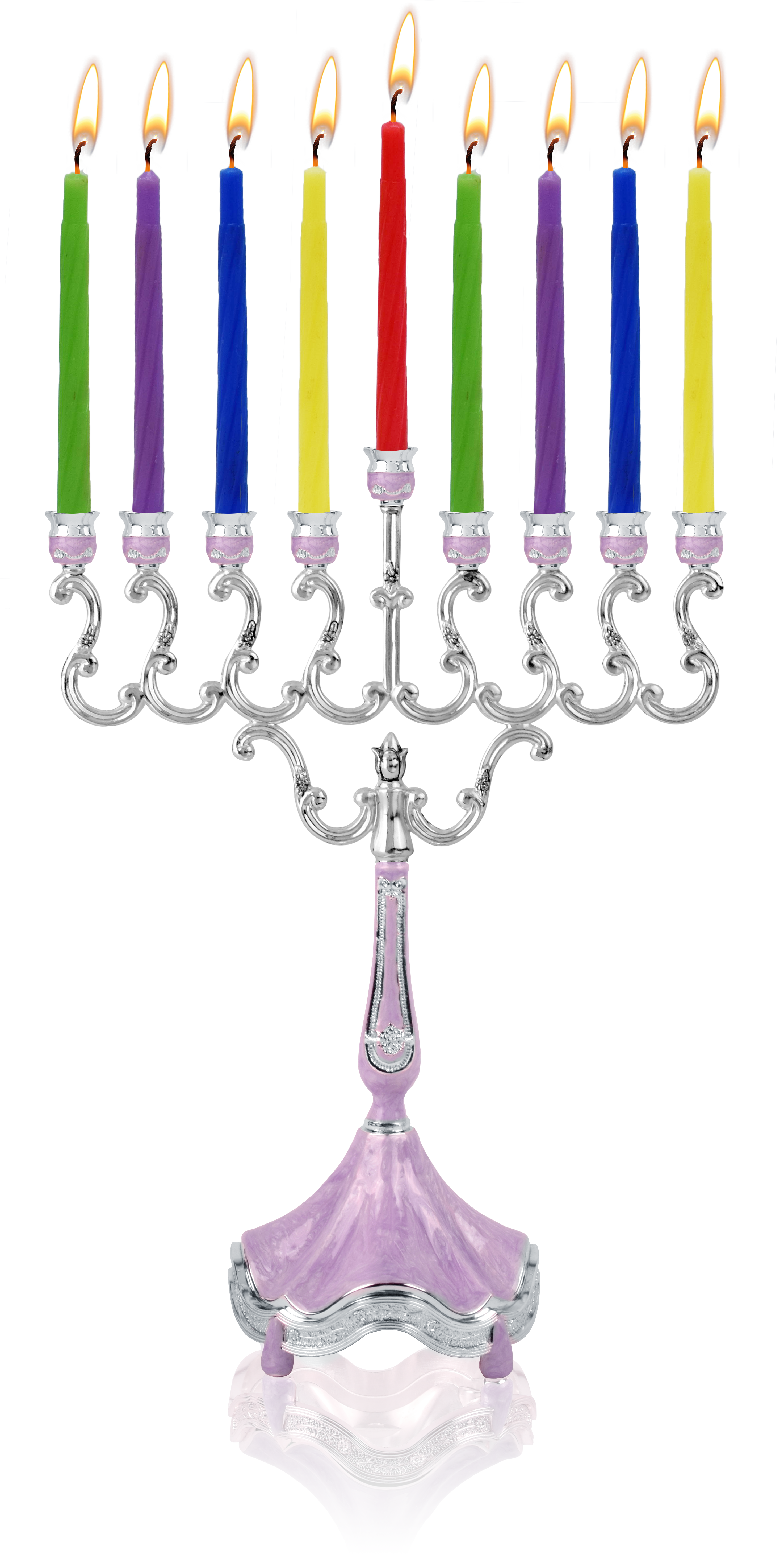 Menorah Candle 6" PinkMarbl SP