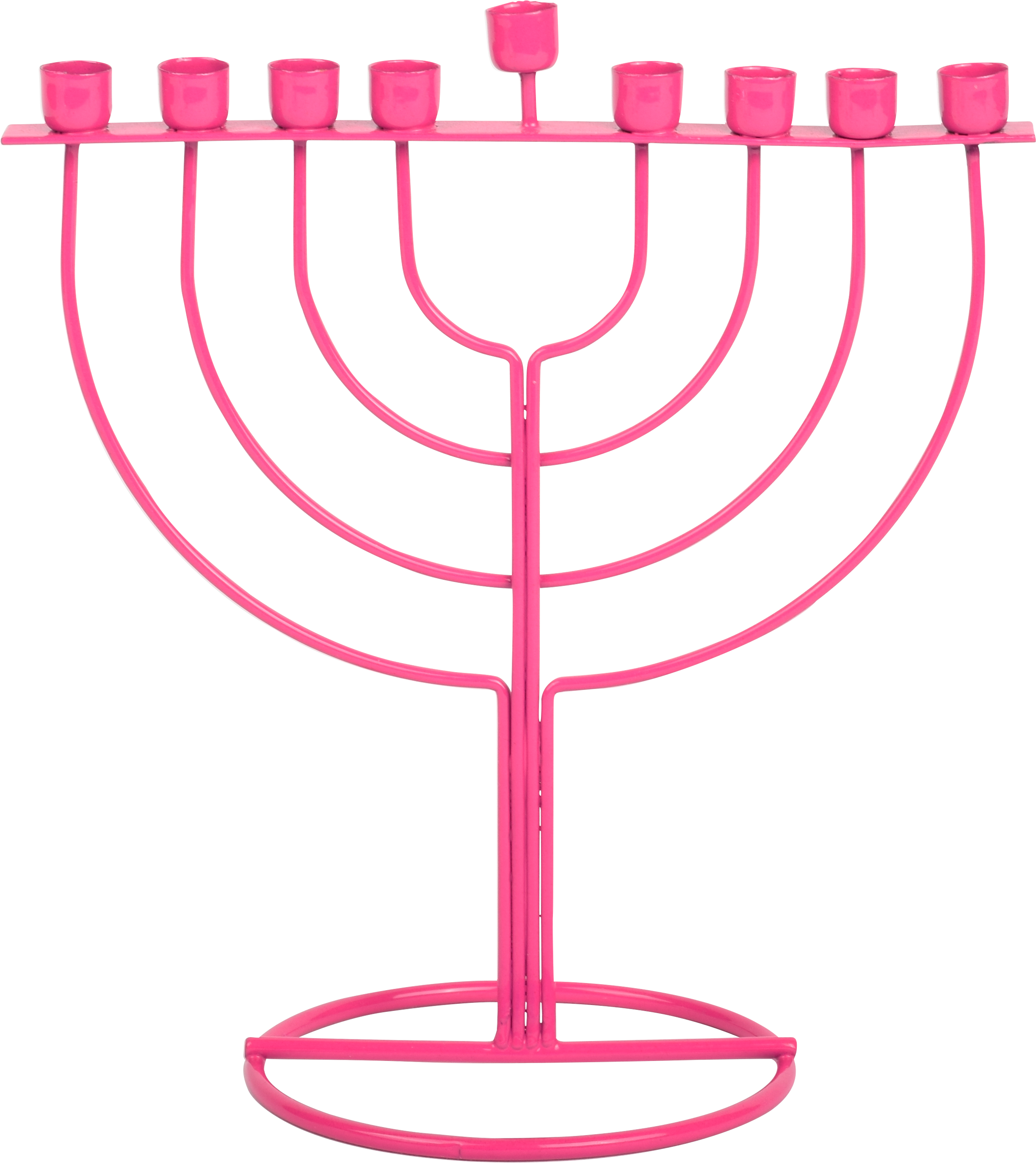 Menorah Candle 7" Pink WireFra