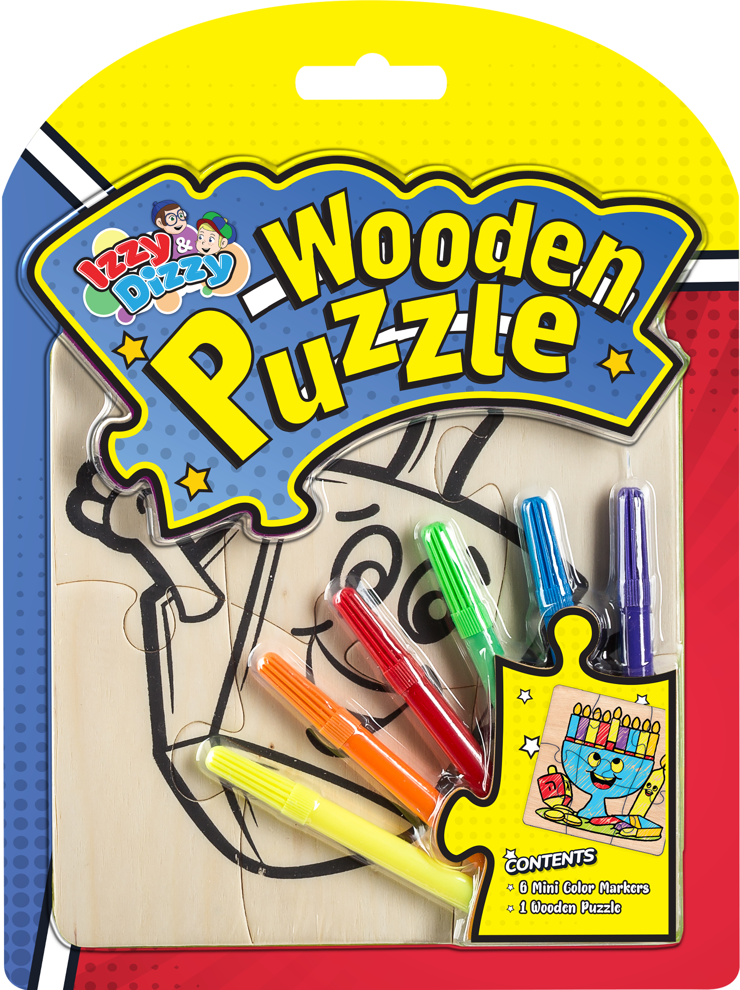 Chanukah Wooden Dreidel Puzzle