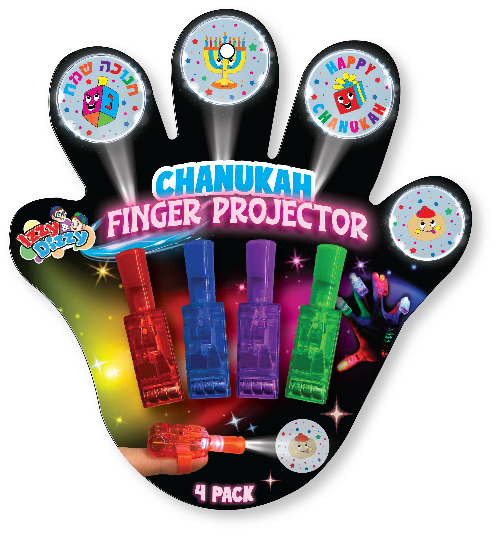 Chanukah Finger Projector 4pk.