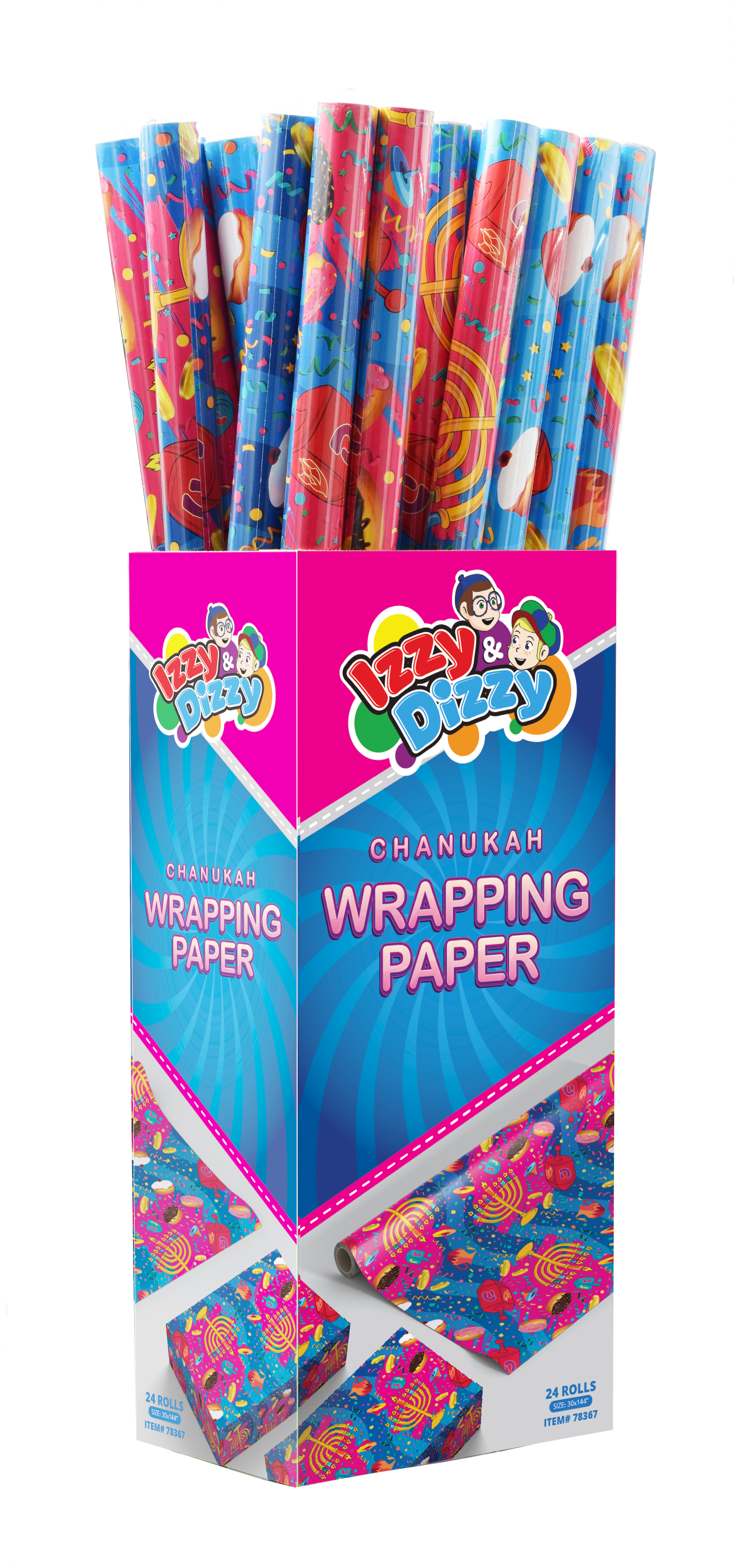 Chanukah Gift Wrap 16¼ sq' NM