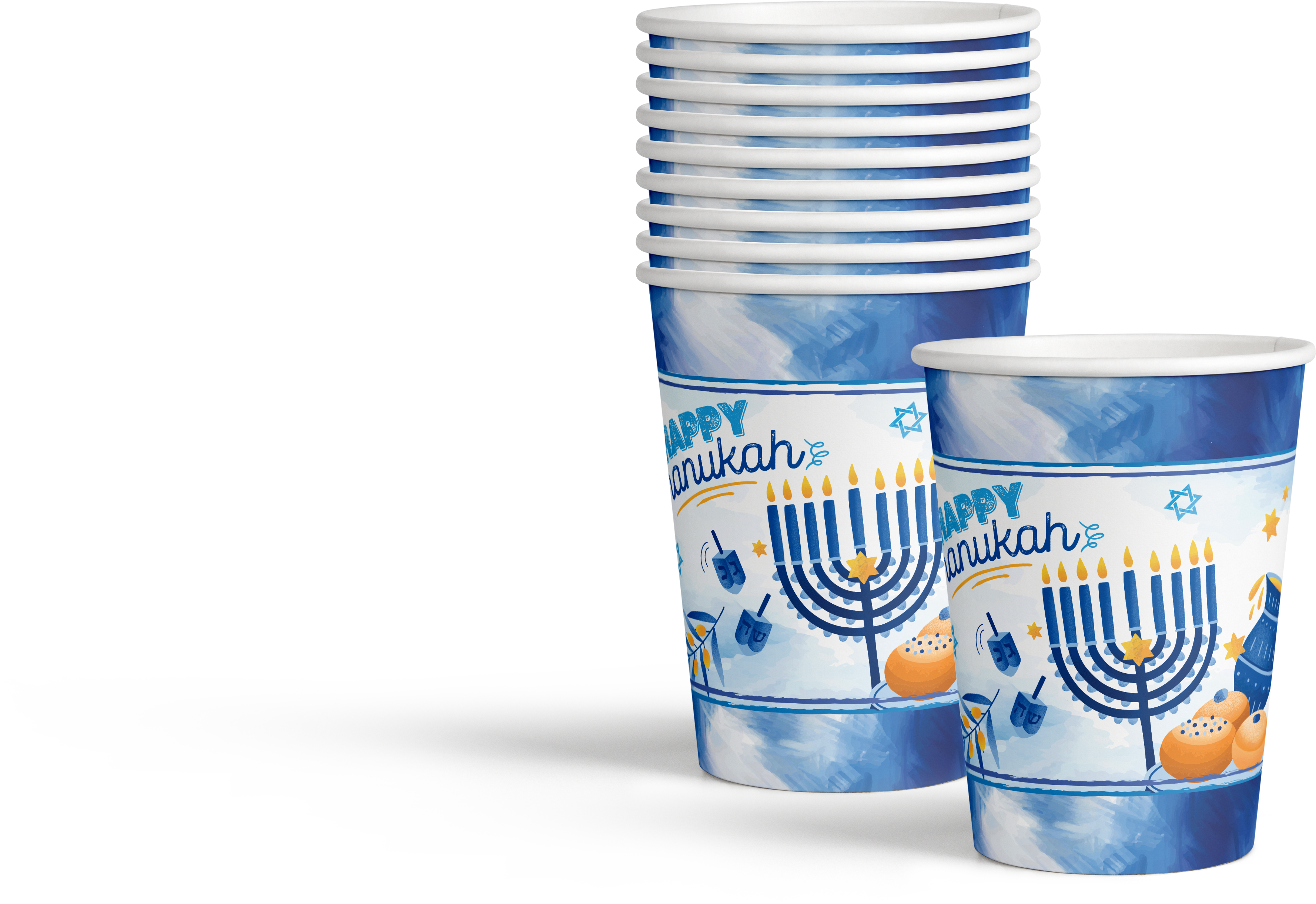 9oz Cup Blue 10c KC Chanukah