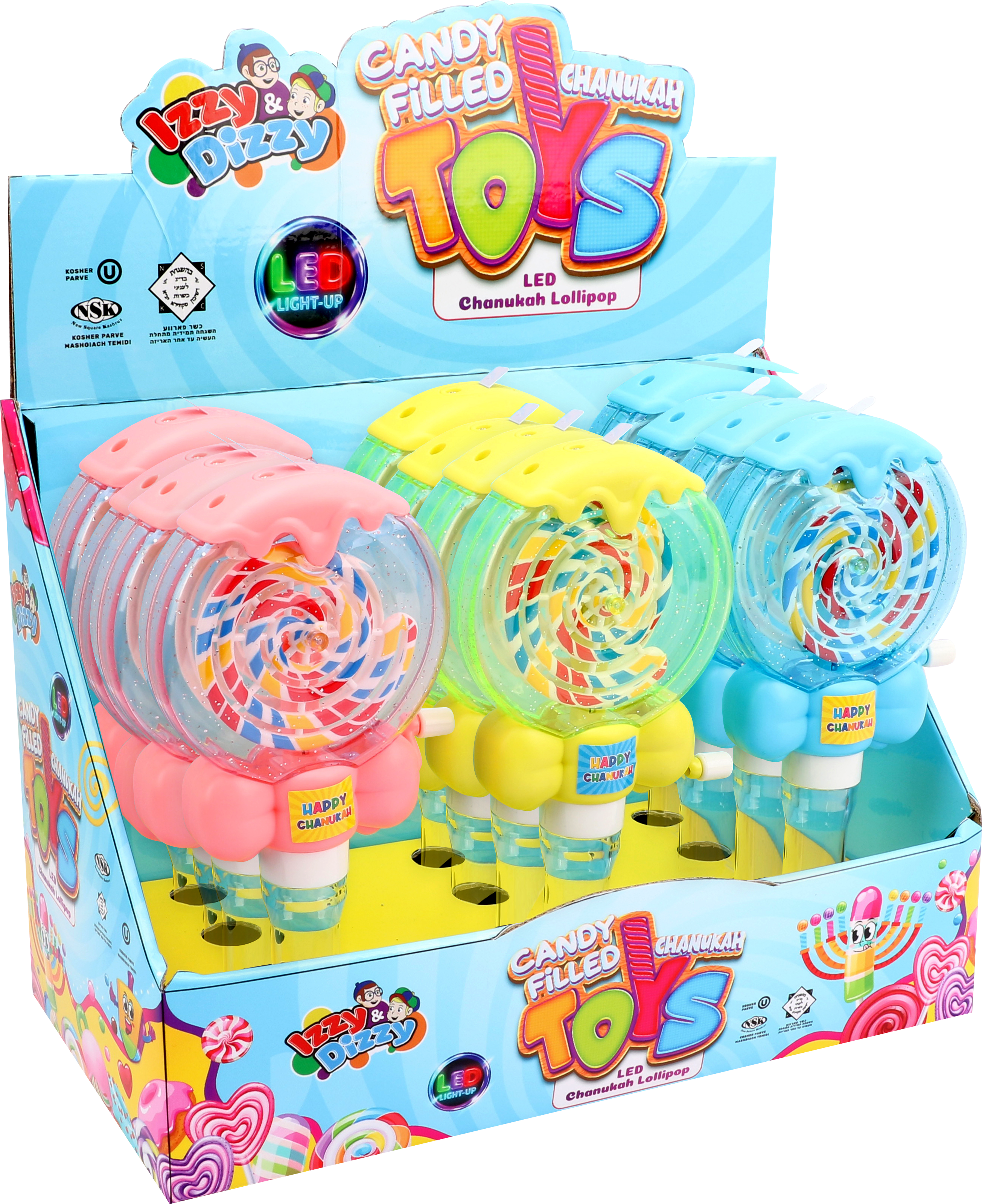 Candy Filled Chanukah Lollypop