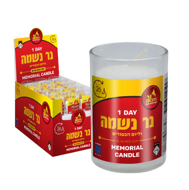 Yahrzeit 1-Day Glass