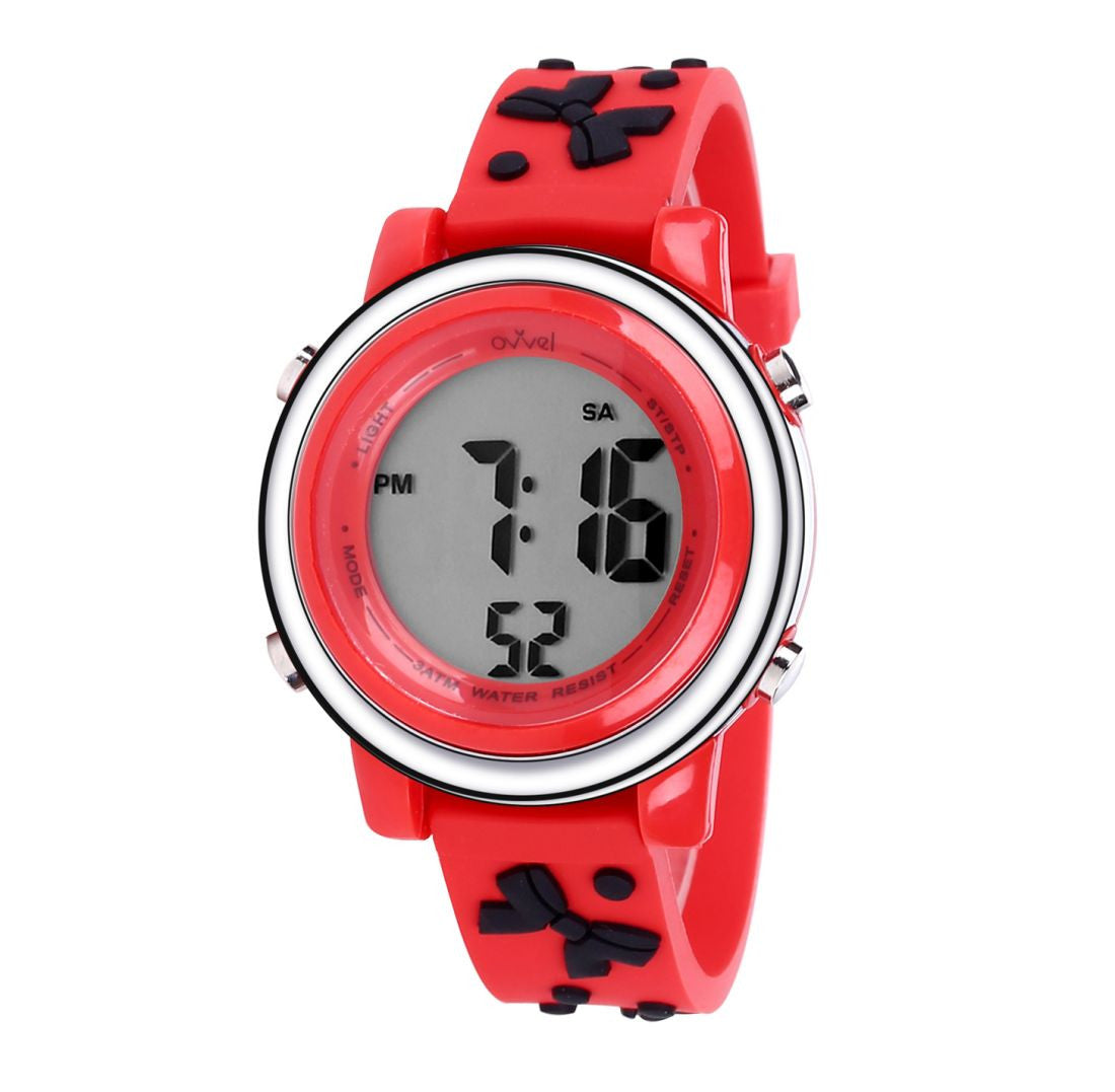 Ovvel Watch Digi Bows RED/BLK