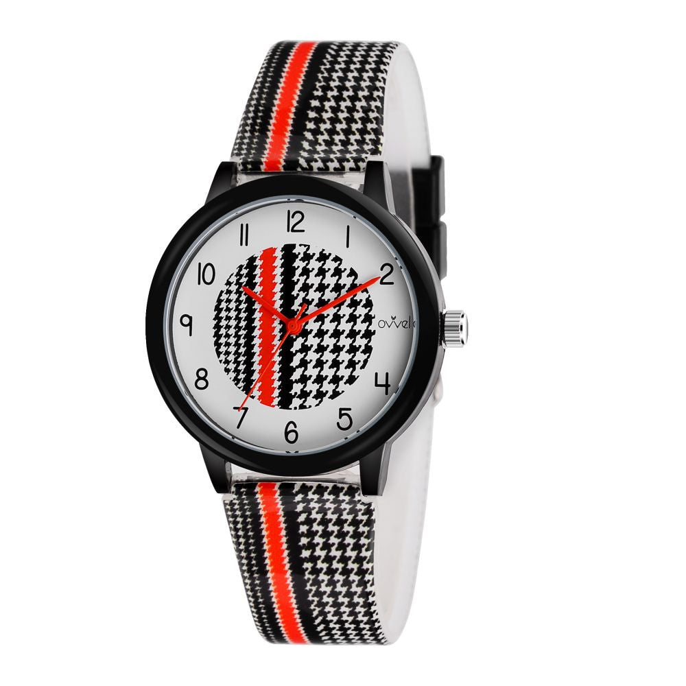Ovvel Watch Analog Houndstooth