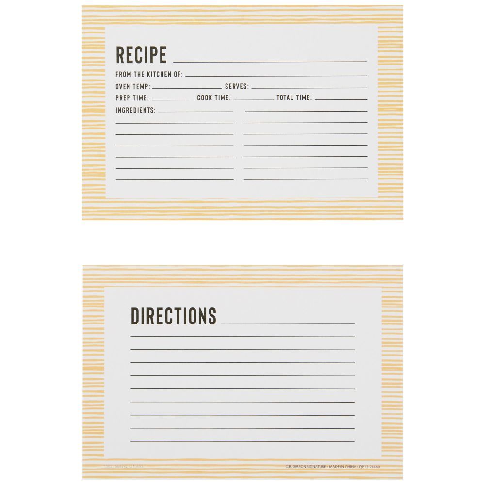 Recipe Cards 4x6 Bloom