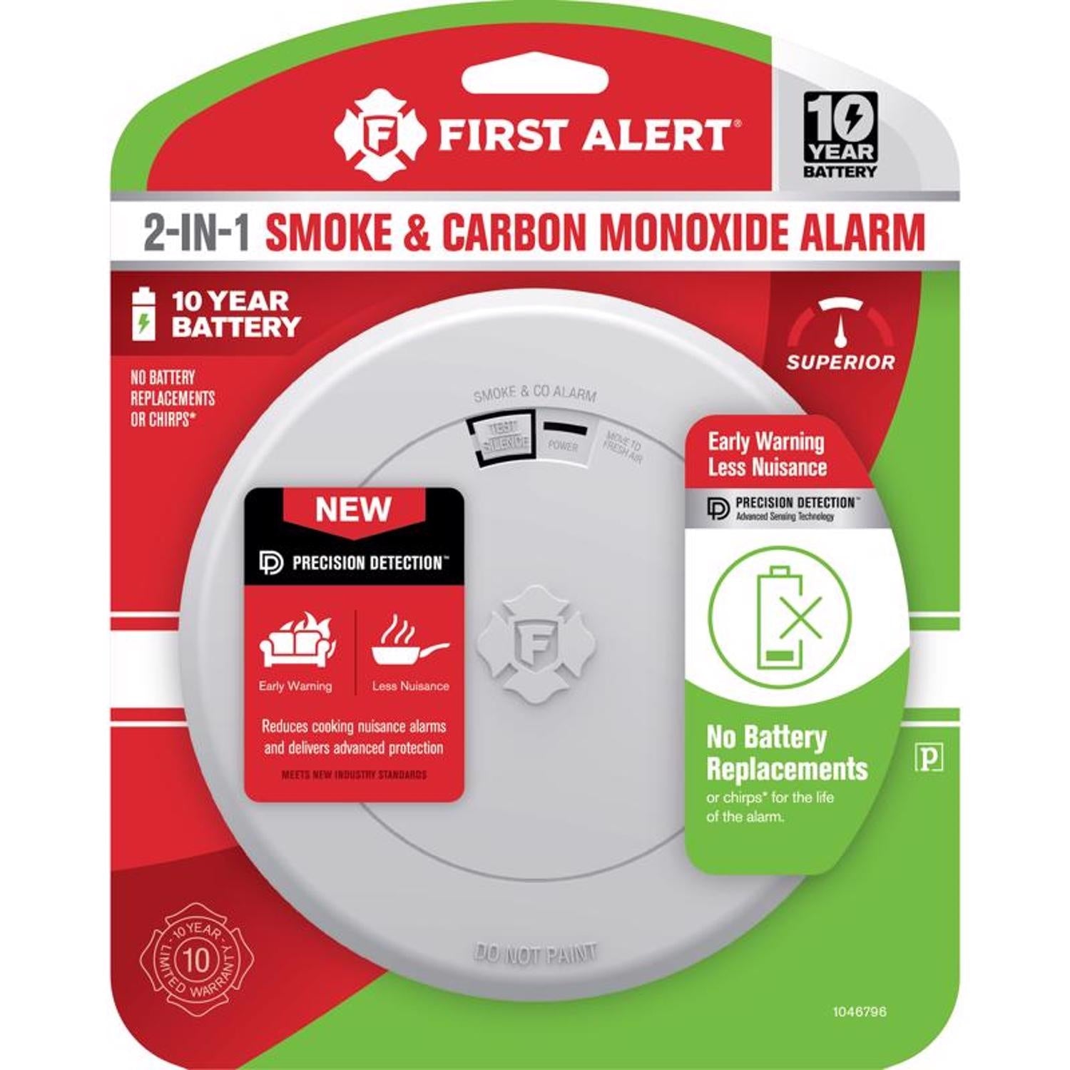 Smoke/CO Alarm 10y-Batt SlimPr